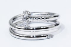 Cartier Juste Un Clou 18 Karat White Gold Diamonds Ring