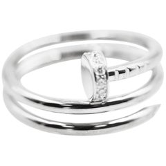 Cartier Juste Un Clou 18 Karat White Gold Diamonds Ring