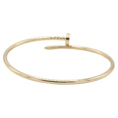 Cartier Juste Un Clou 18 Karat Yellow Gold Nail Bracelet Small Model Size 17