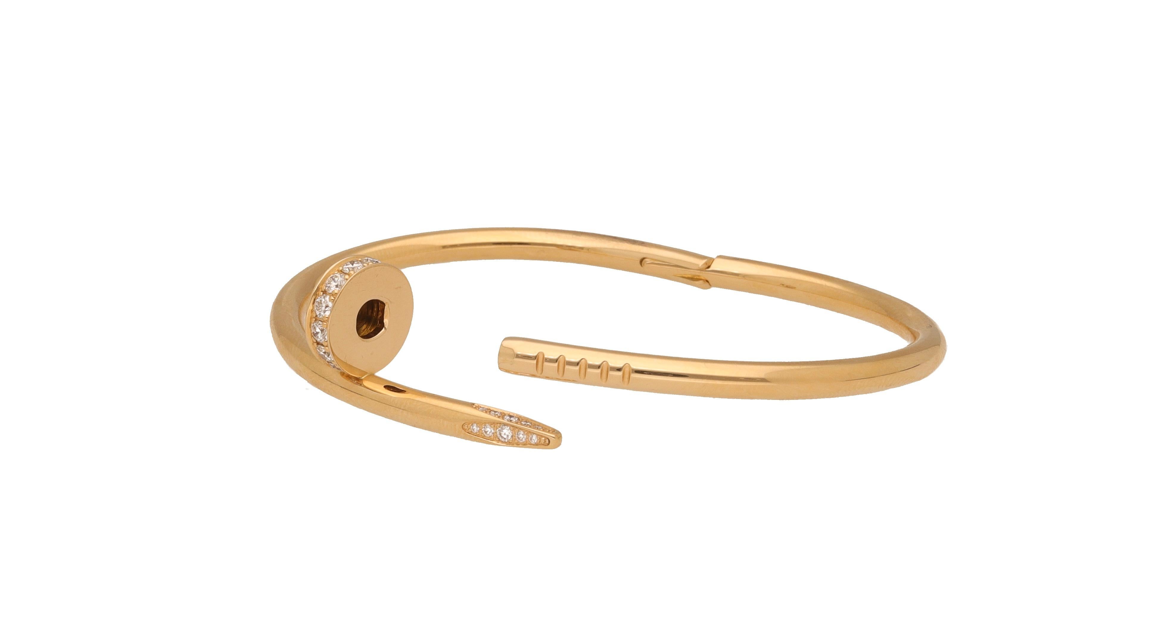 Cartier Juste Un Clou 18 Kt. yellow Gold Diamond Bracelet 1