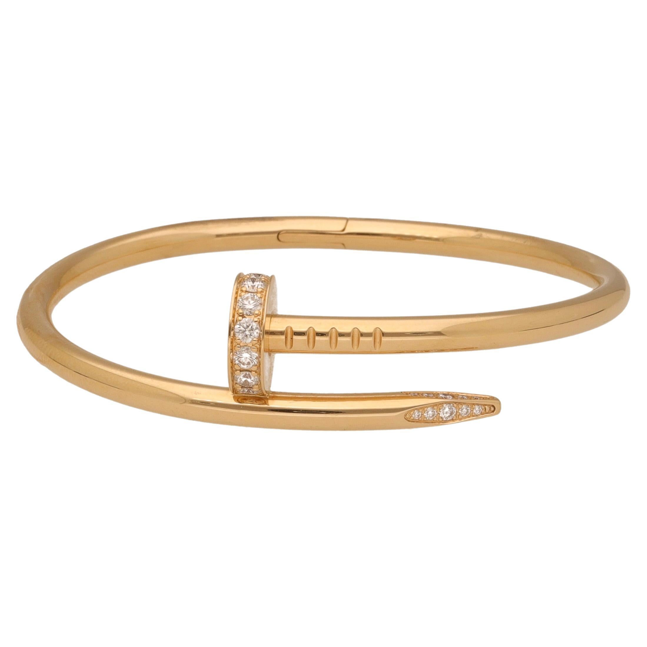 Cartier Juste Un Clou 18 Kt. yellow Gold Diamond Bracelet