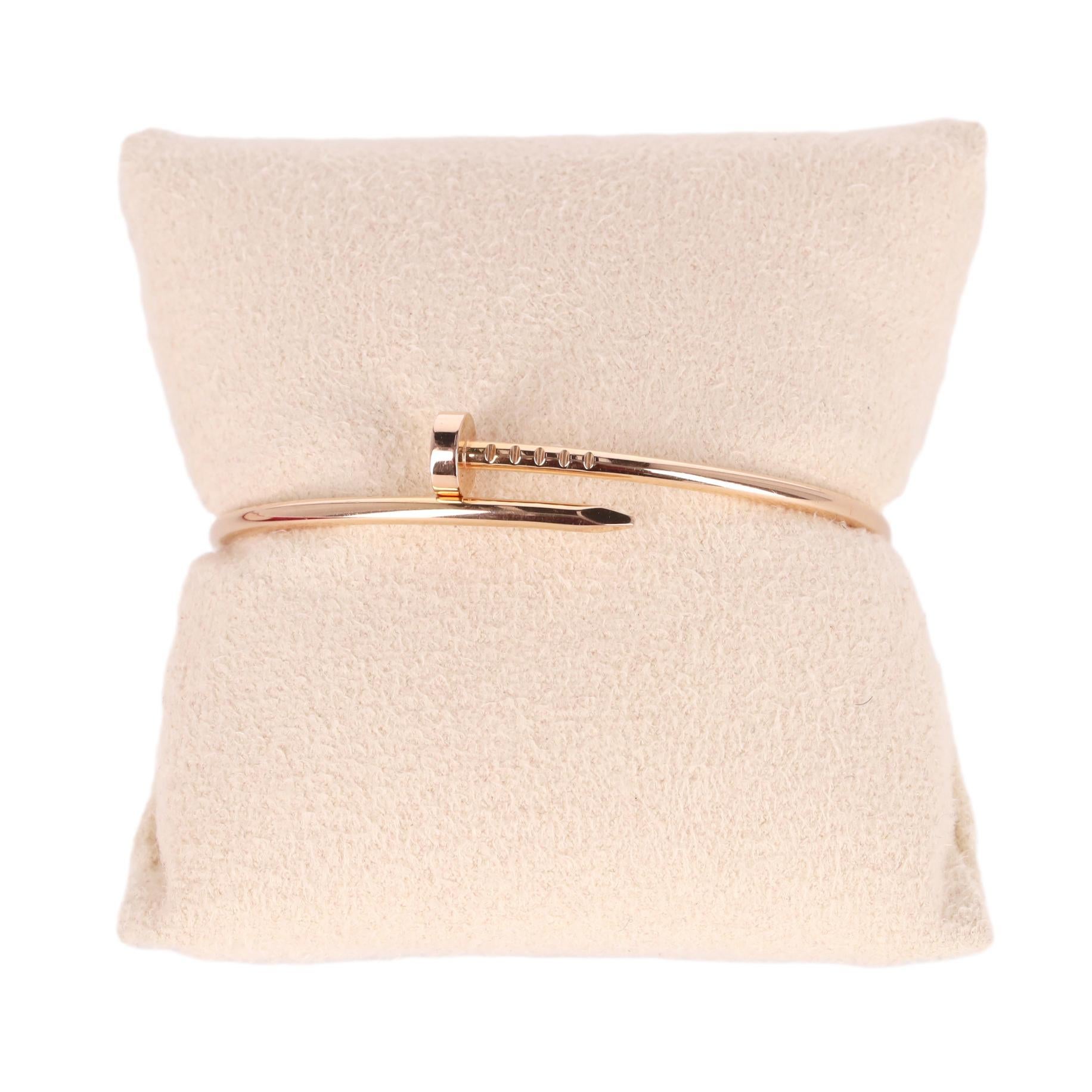 Petit bracelet en or rose 18ct de Cartier Juste Un Clou Pour femmes en vente