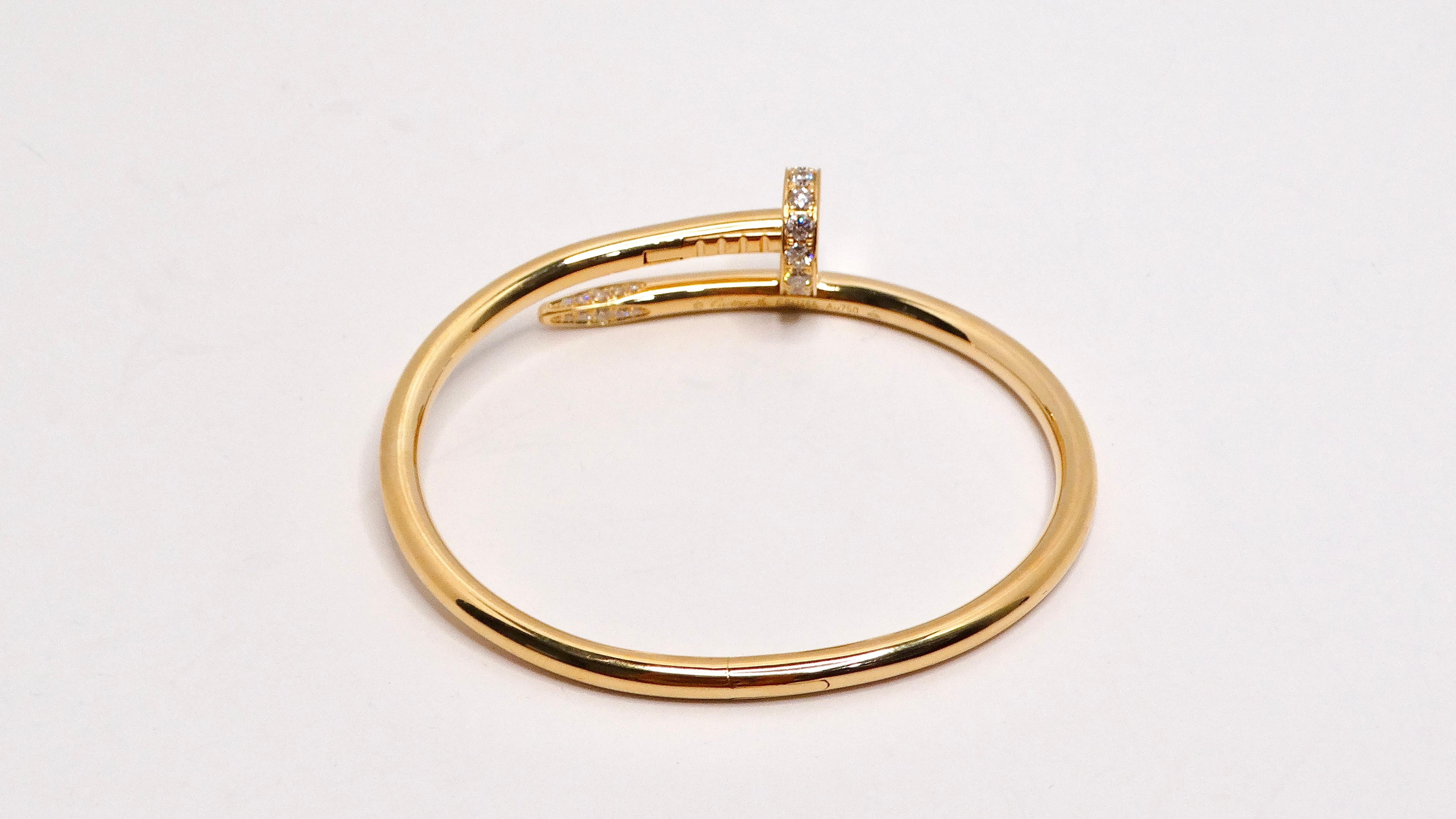 Women's Cartier Juste Un Clou 18k Gold & Diamond Bracelet