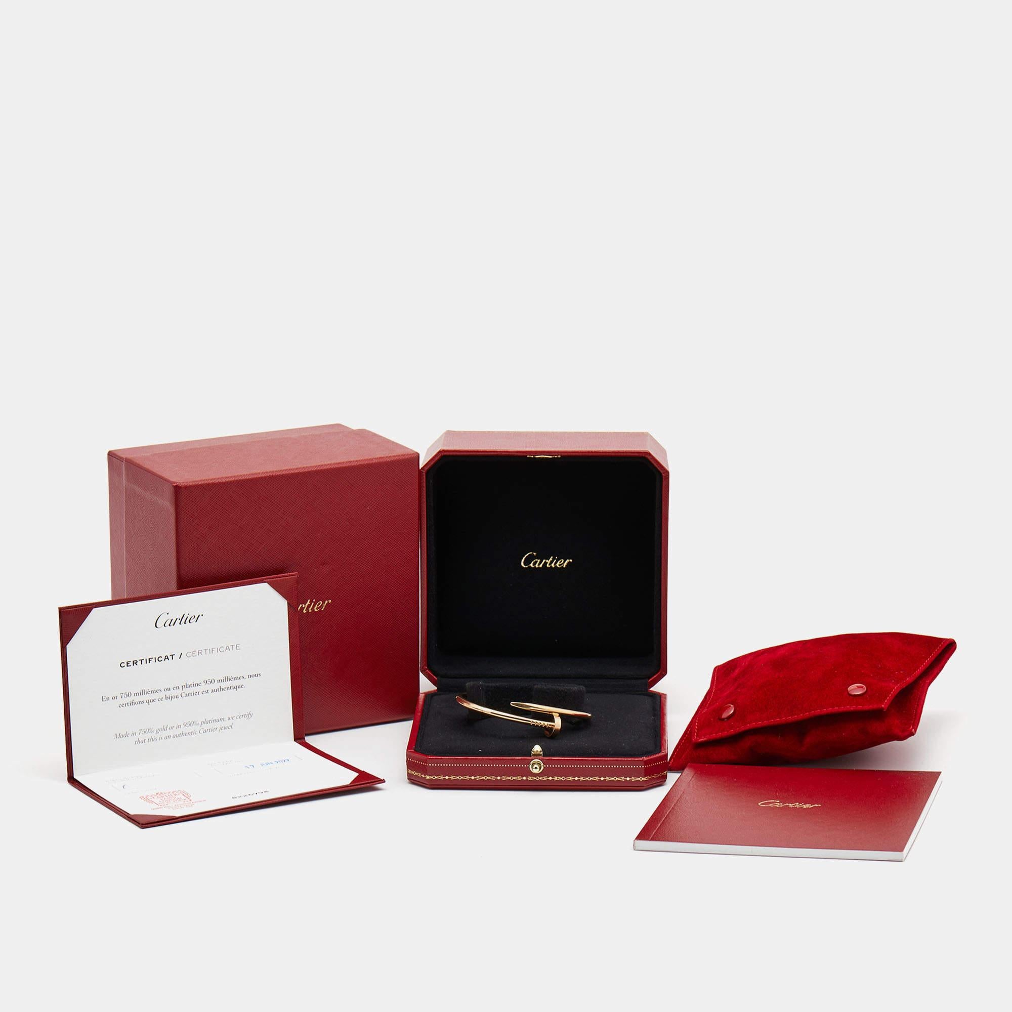 Cartier Juste Un Clou 18k Rose Gold Bracelet 17 1