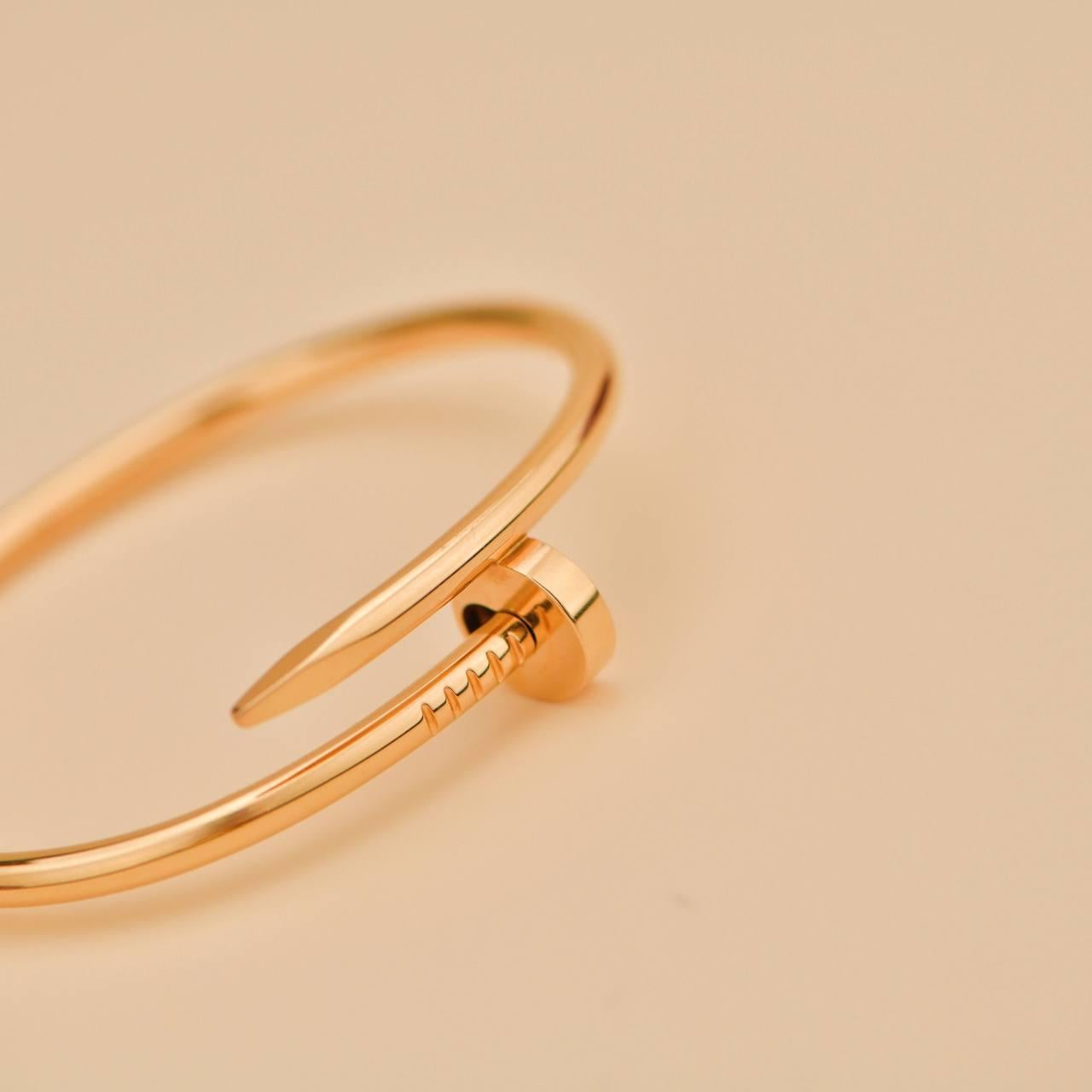 Cartier Juste un Clou Pulsera Oro Rosa 18K Talla 16 en venta 3