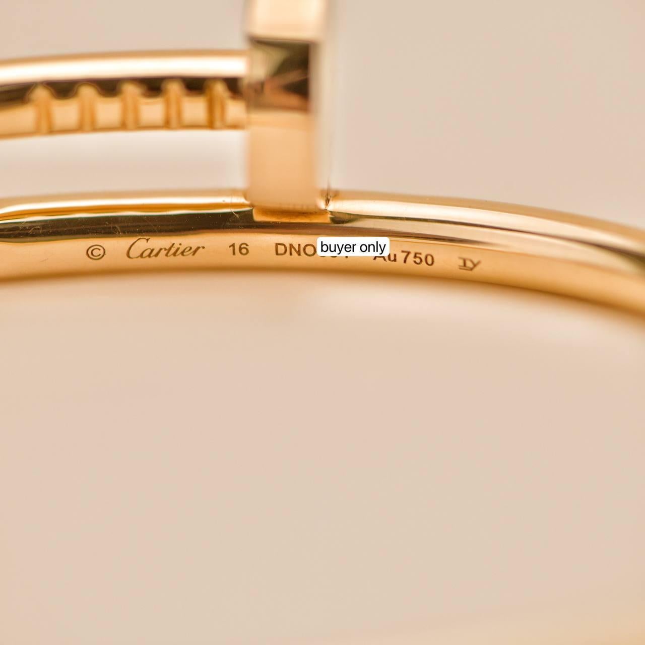 Cartier Juste un Clou Pulsera Oro Rosa 18K Talla 16 en venta 4