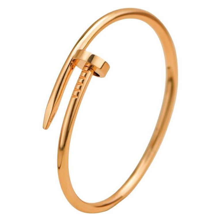 Cartier Juste un Clou 18K Rose Gold Bracelet Size 16 For Sale