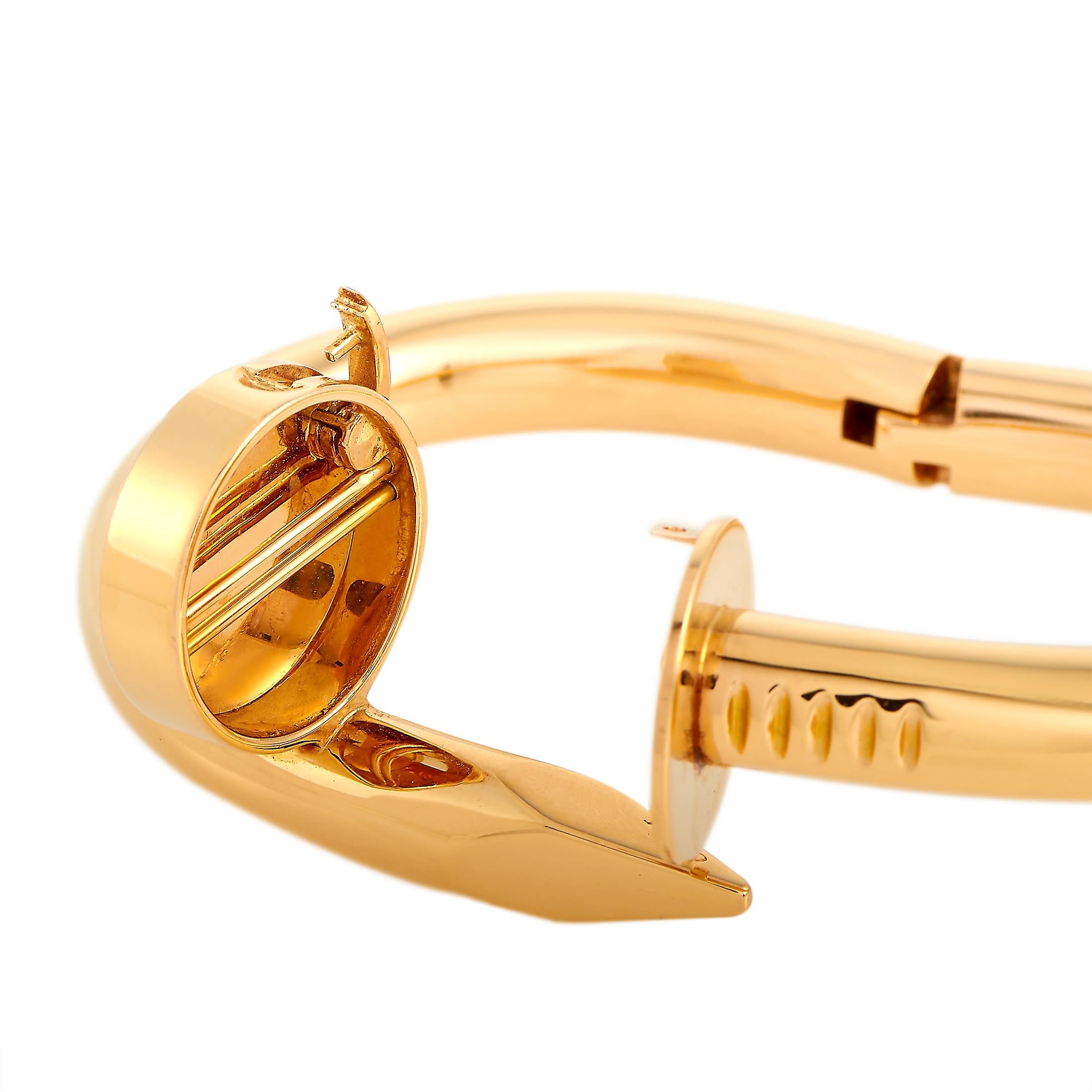 Women's Cartier Juste un Clou 18 Karat Rose Gold Bracelet Size L
