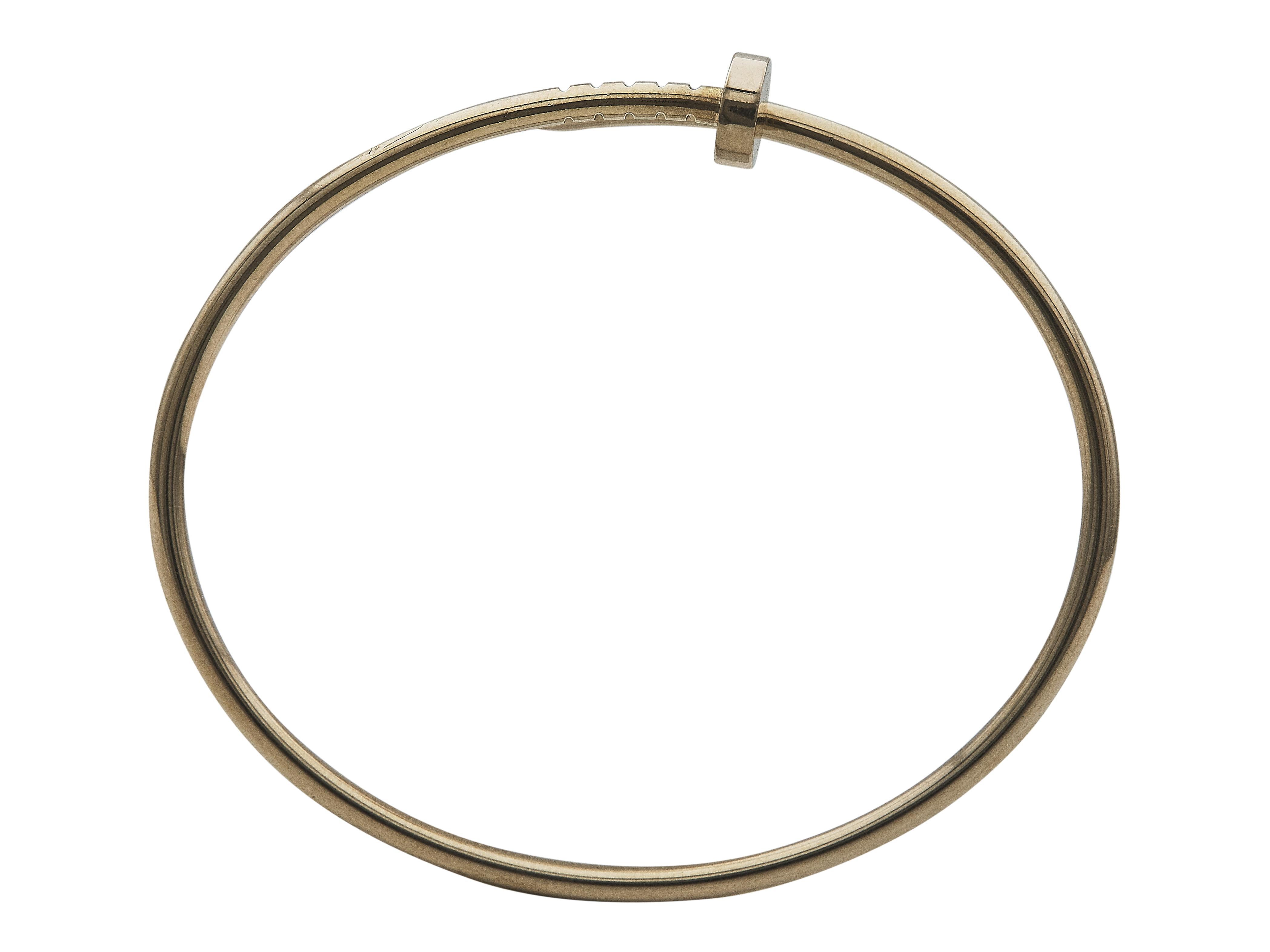 Cartier Juste un Clou Pulsera de oro rosa de 18 quilates Modelo pequeño Talla 17 en venta 1