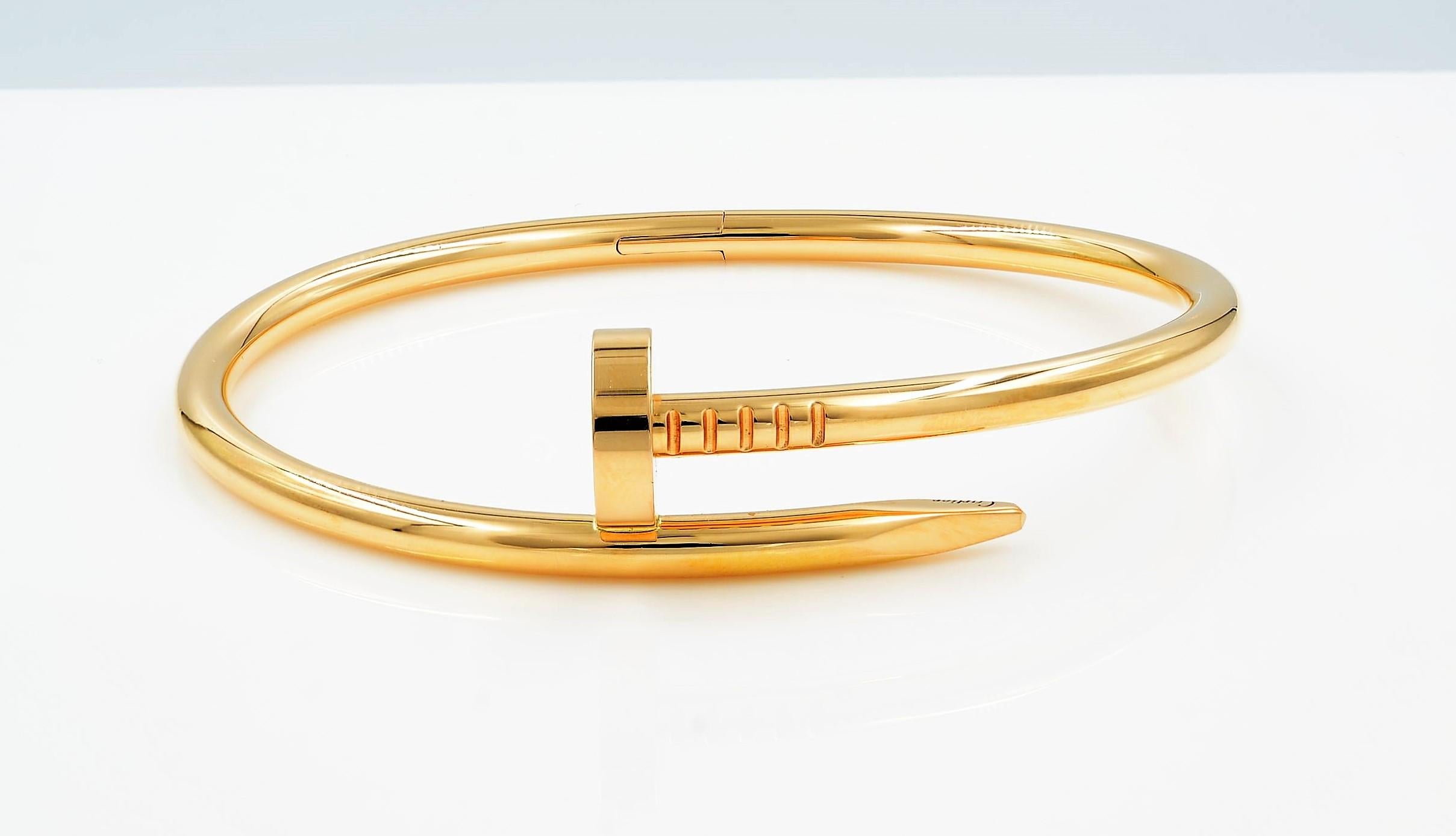 Cartier Juste Un Clou 18 Karat Rose Gold Bracelet In Excellent Condition In New York, NY
