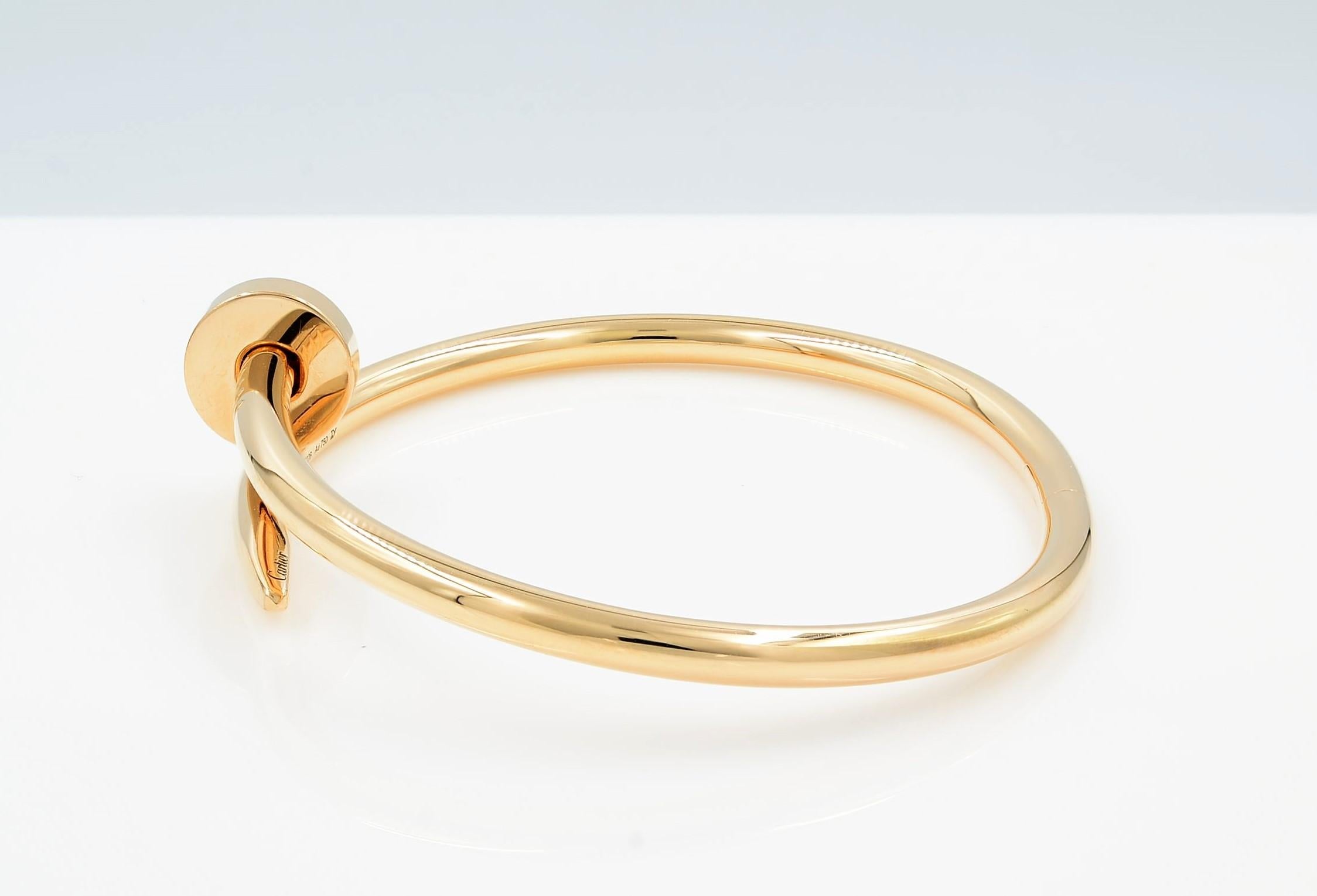 Women's Cartier Juste Un Clou 18 Karat Rose Gold Bracelet