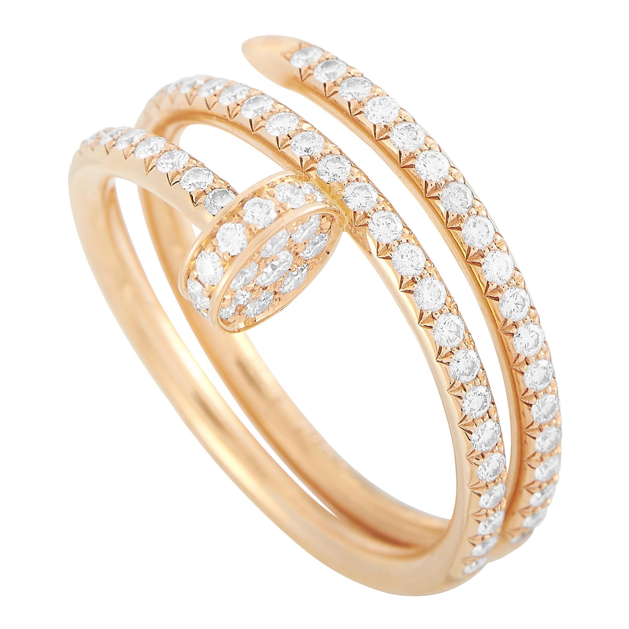 Cartier Juste Un Clou 18K Rose Gold Diamond Ring