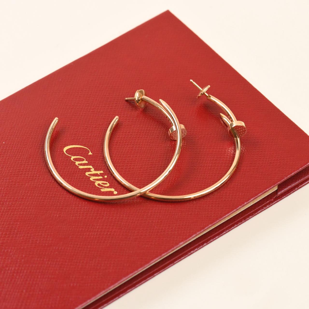 Cartier Juste un Clou Créoles en or rose 18 carats grand modèle Unisexe en vente