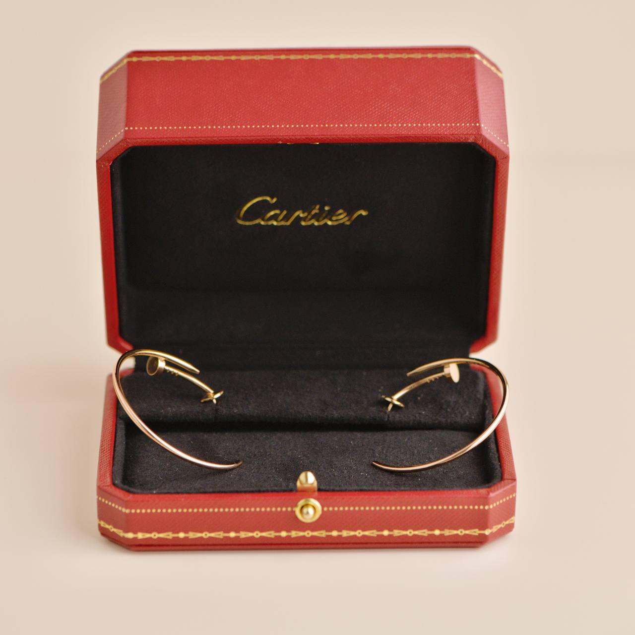 Cartier Juste un Clou Créoles en or rose 18 carats grand modèle en vente 2