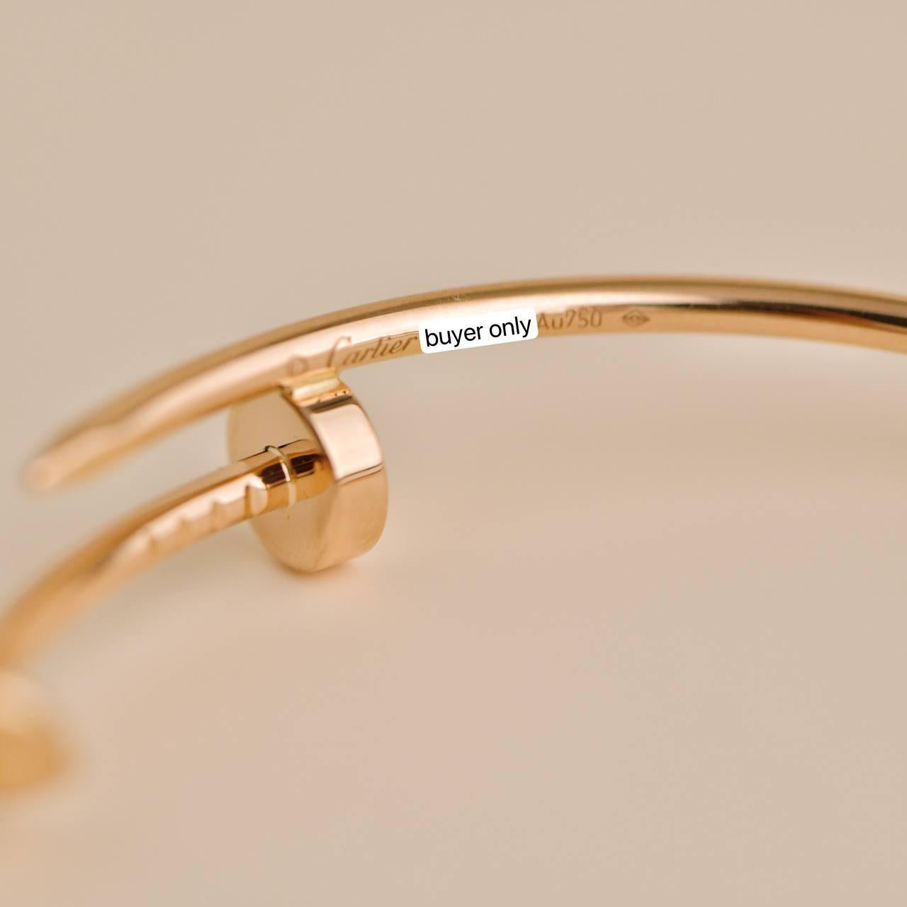 Cartier Juste un Clou 18K Rose Gold Hoop Large Model Earrings For Sale 4