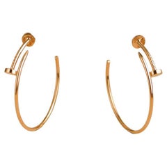 Cartier Juste un Clou 18K Rose Gold Hoop Large Model Earrings