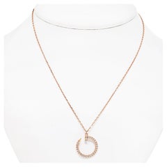 Cartier Juste Un Clou - Collana con ciondolo in oro rosa 18 carati Juste Un Clou con pavé di diamanti