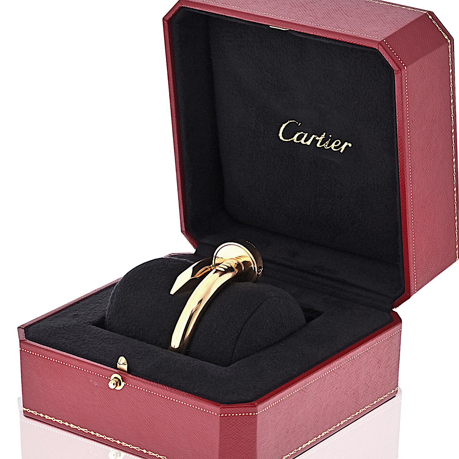 Modern Cartier Juste Un Clou 18K Rose Gold Large Model Size 15 With Paperwork For Sale