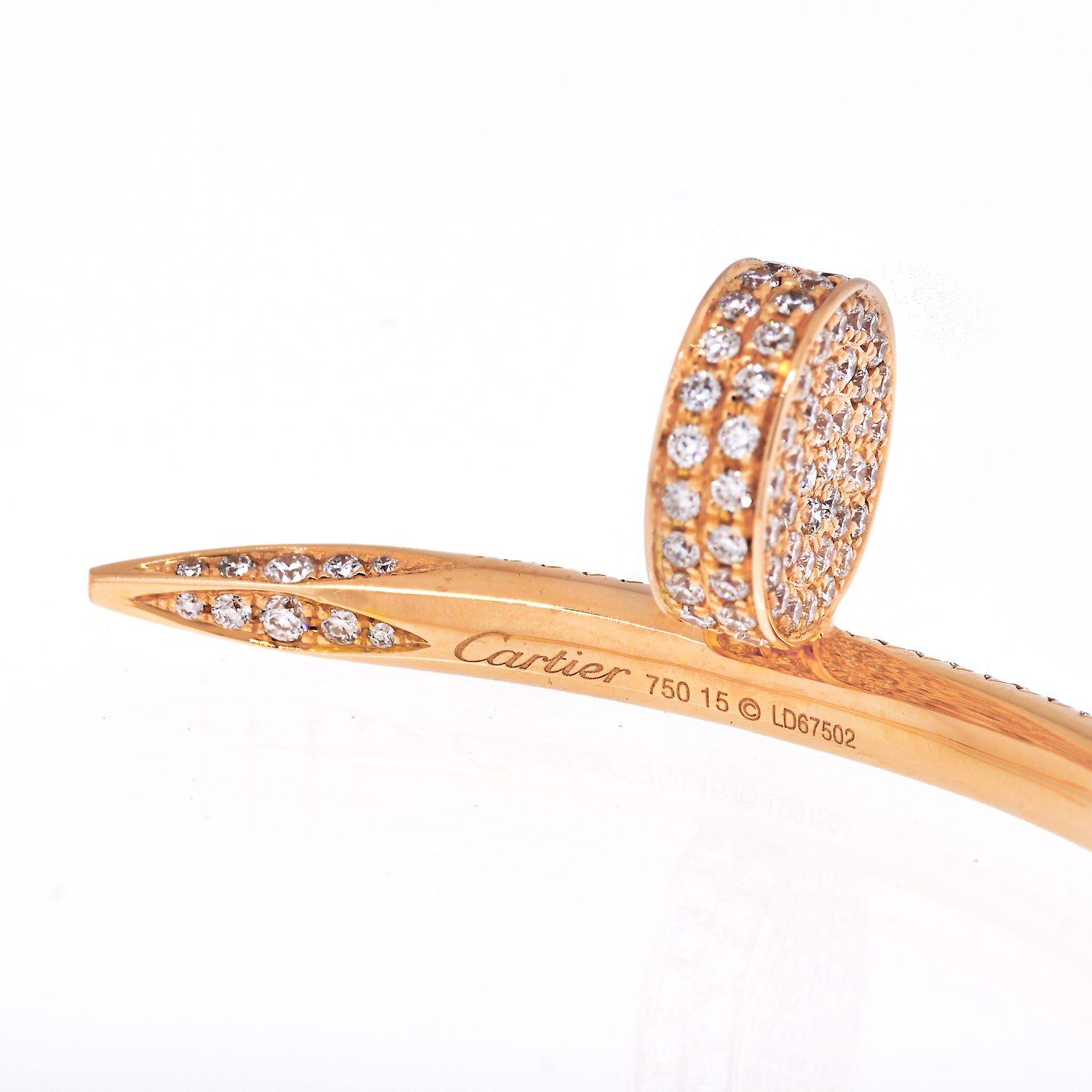 cartier juste un clou bracelet full diamond