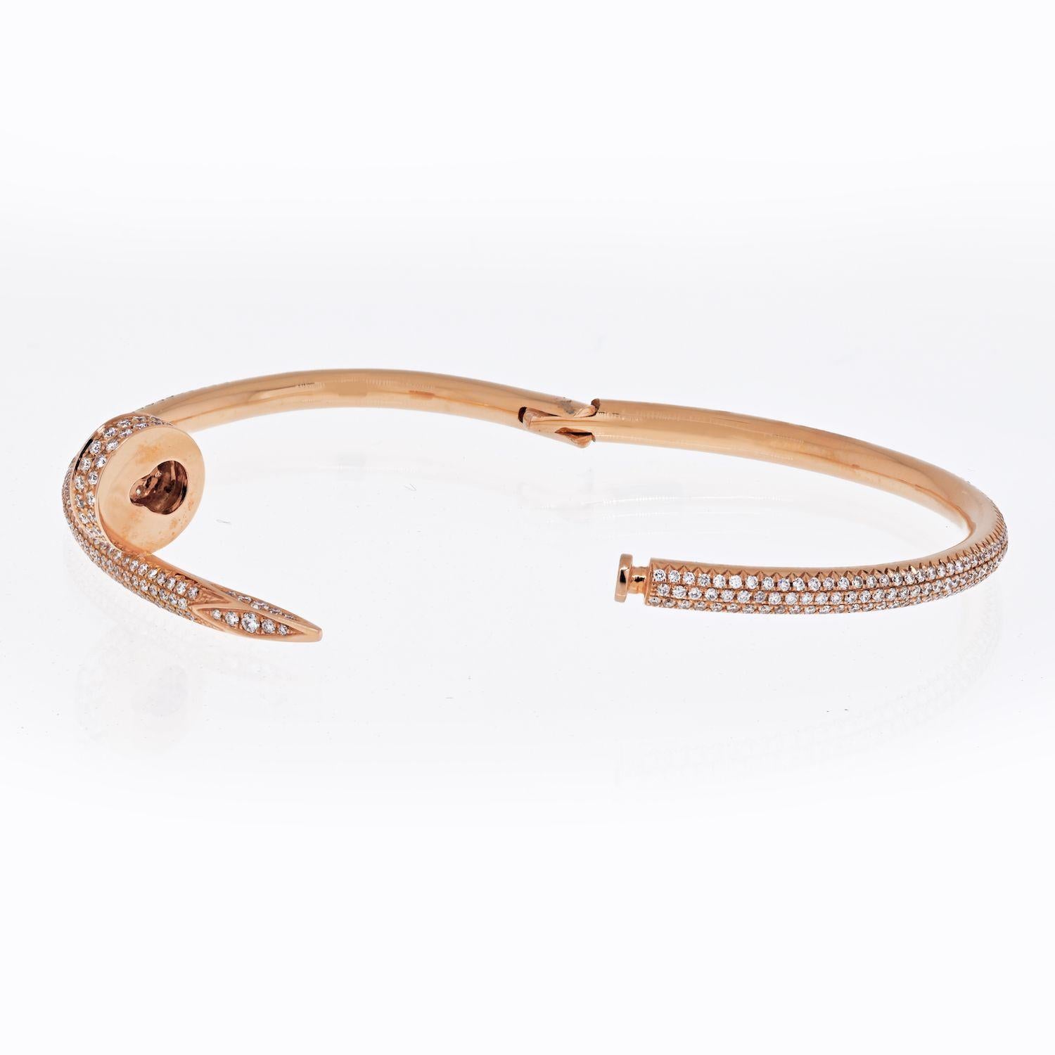 cartier 18k pink gold juste un clou bracelet 18