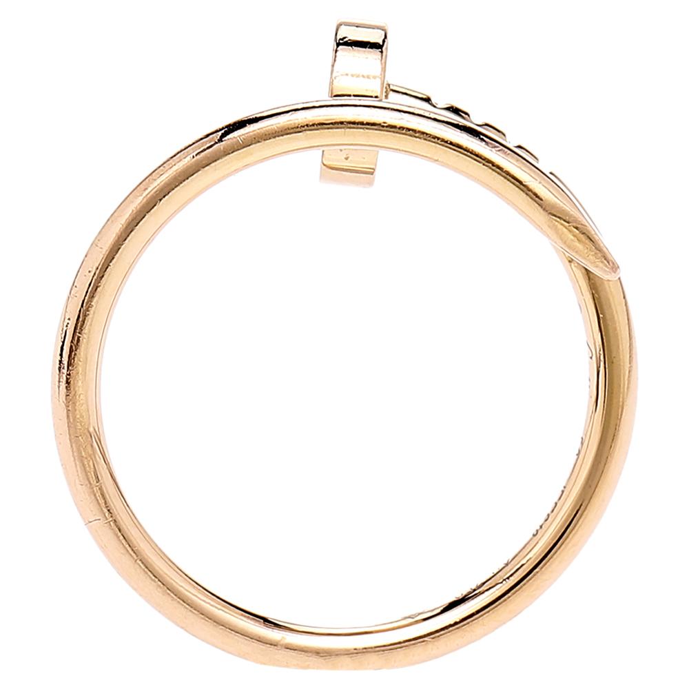 Contemporary Cartier Juste un Clou 18k Rose Gold SM Ring Size 52