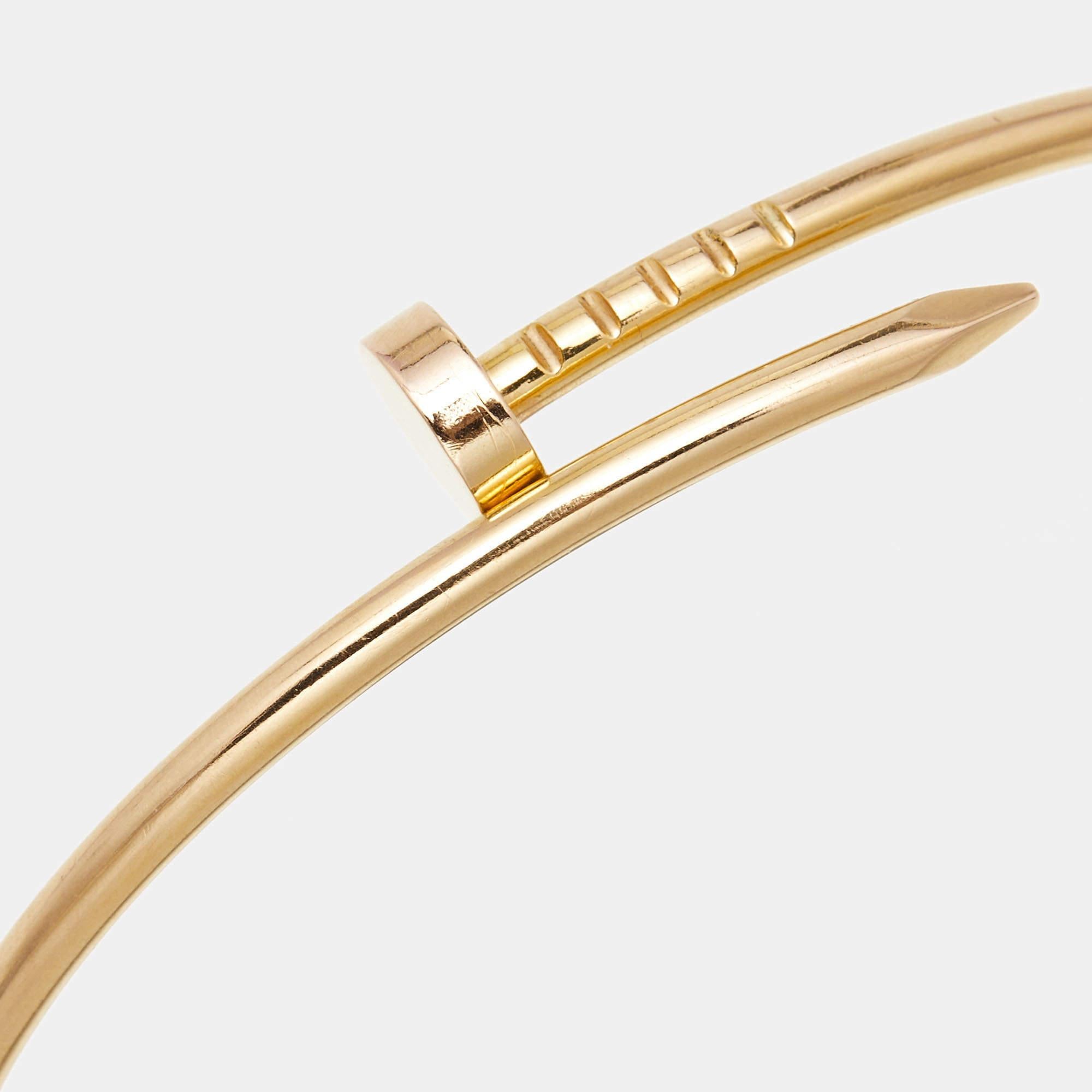 Women's Cartier Juste Un Clou 18k Rose Gold Small Model Bracelet 17