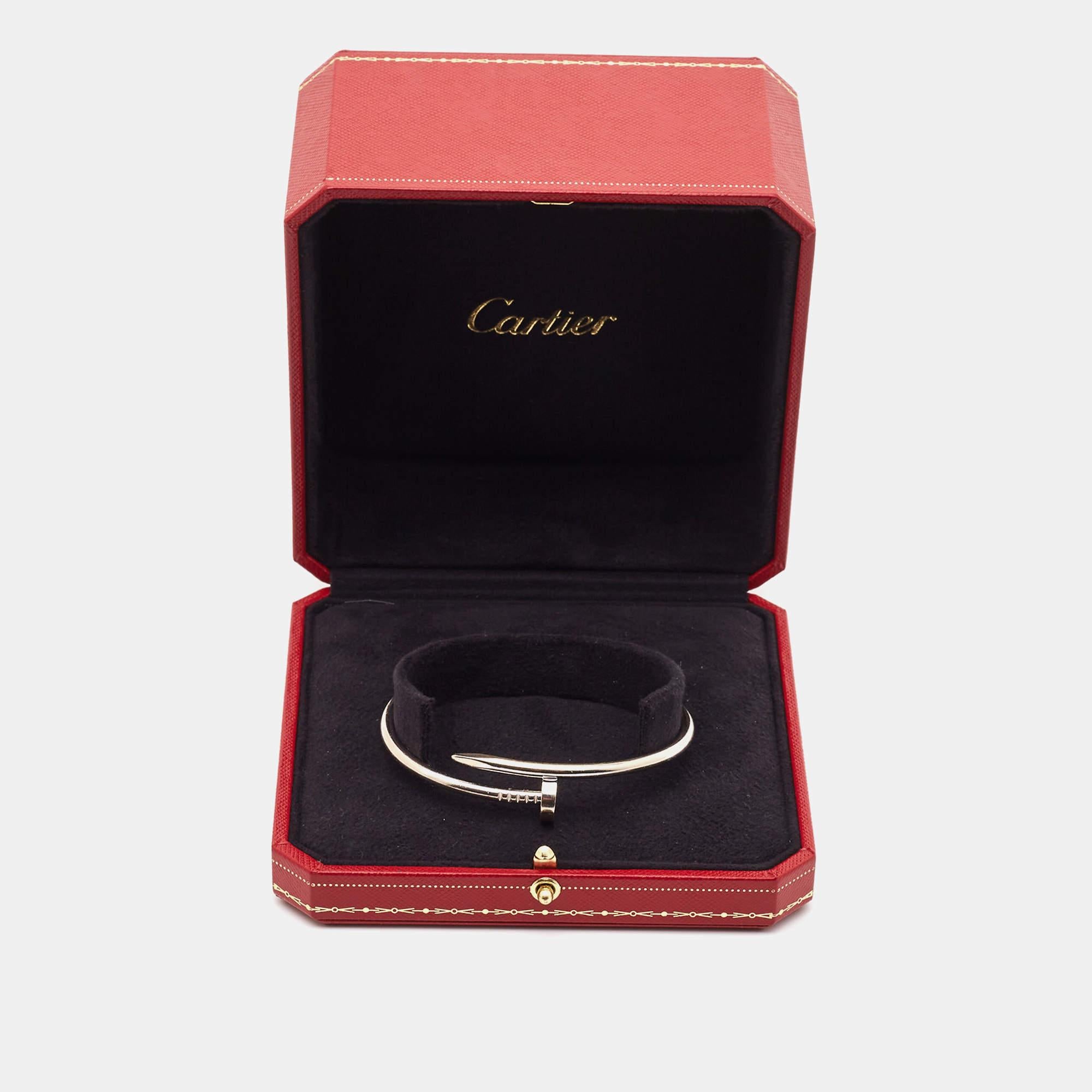Cartier Juste Un Clou 18k White Gold Bracelet 19 1