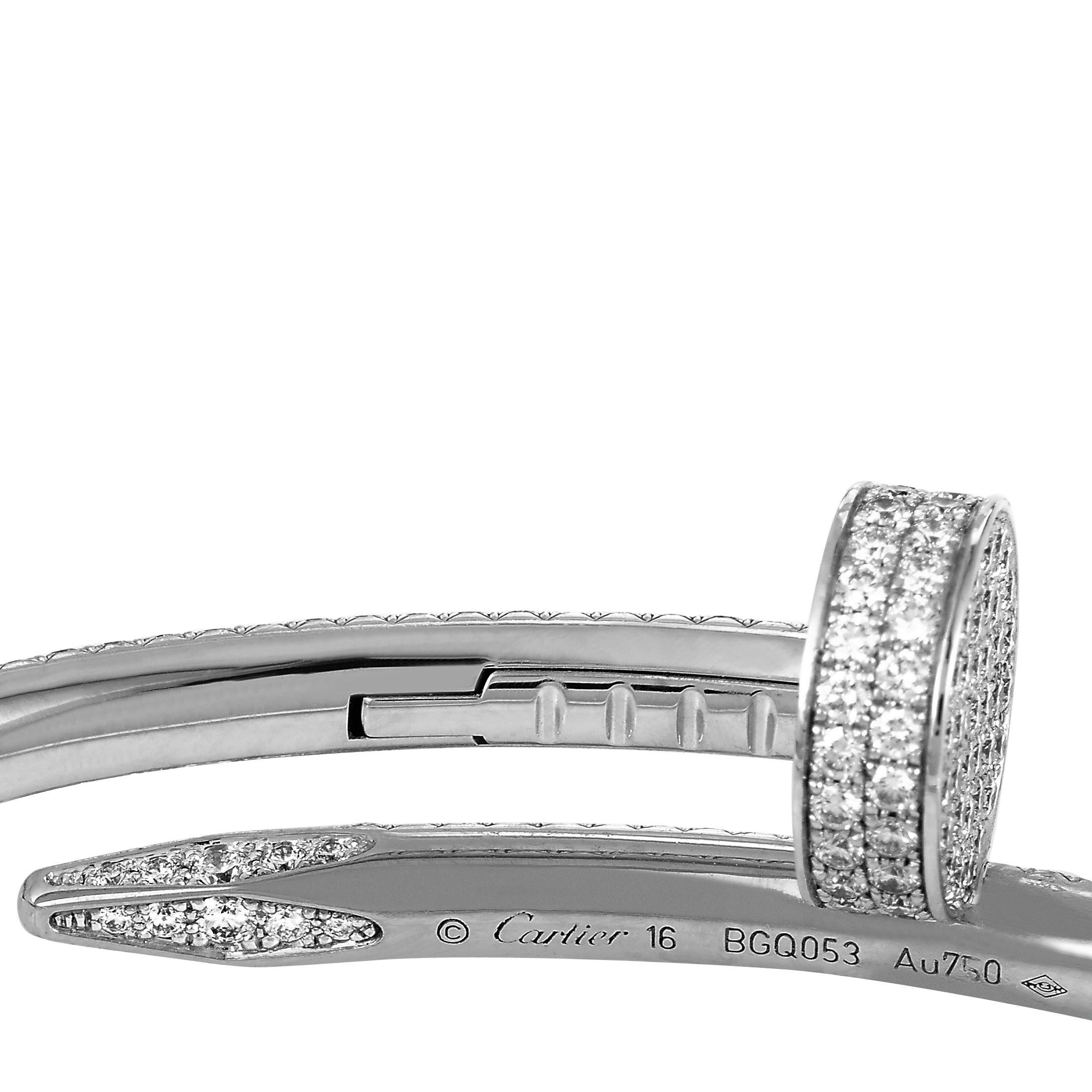  Cartier Juste un Clou - Bracelet en or blanc et diamants Pour femmes 