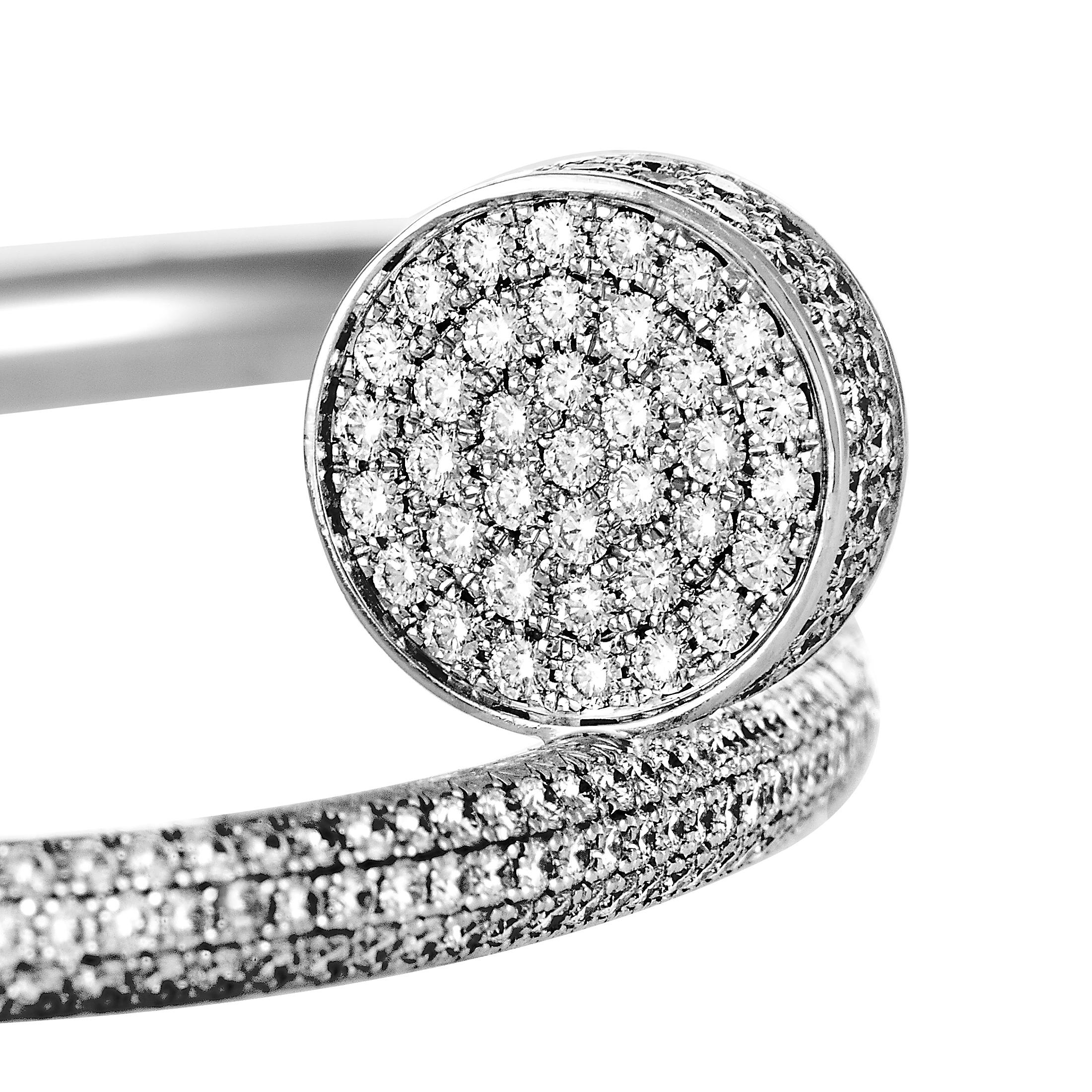 Cartier Juste un Clou - Bracelet en or blanc et diamants Excellent état à Southampton, PA