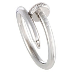 Cartier Juste un Clou 18 Karat White Gold Diamond Nail Ring