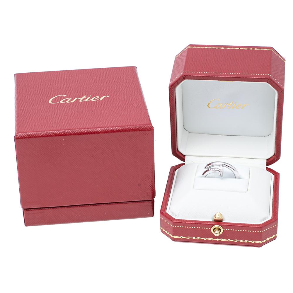Women's Cartier Juste un Clou 18K White Gold Diamond Ring 52