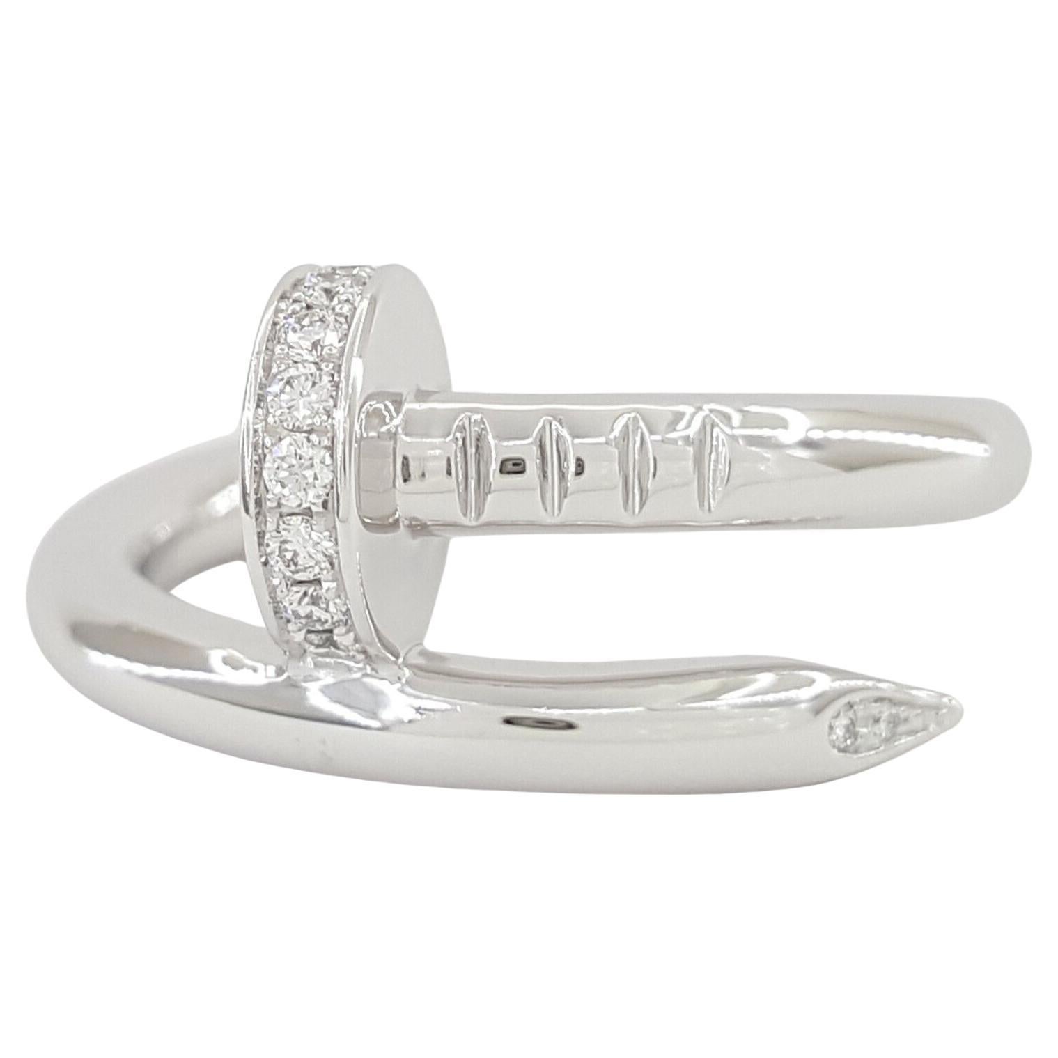 Cartier Juste un Clou Diamantring aus 18 Karat Weißgold mit Diamant (Zeitgenössisch)