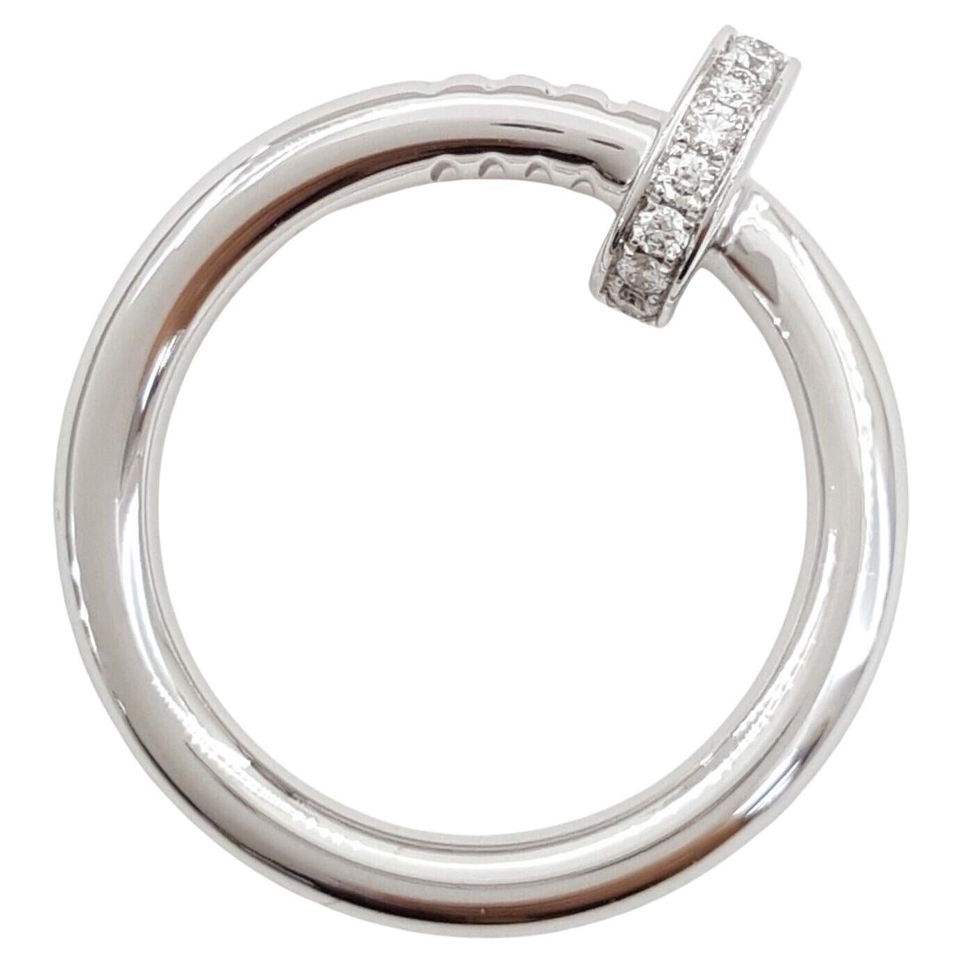 Cartier Juste un Clou Diamantring aus 18 Karat Weißgold mit Diamant (Rundschliff)