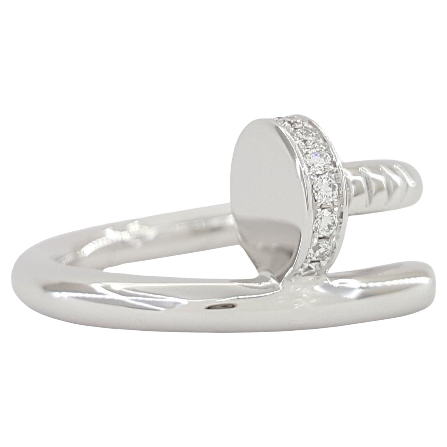 Cartier Juste un Clou Diamantring aus 18 Karat Weißgold mit Diamant im Zustand „Hervorragend“ in Chicago, IL