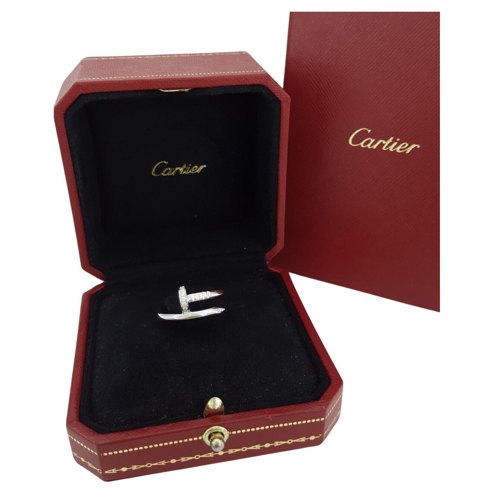 Anillo de diamantes Cartier Juste un Clou de oro blanco de 18 quilates 
