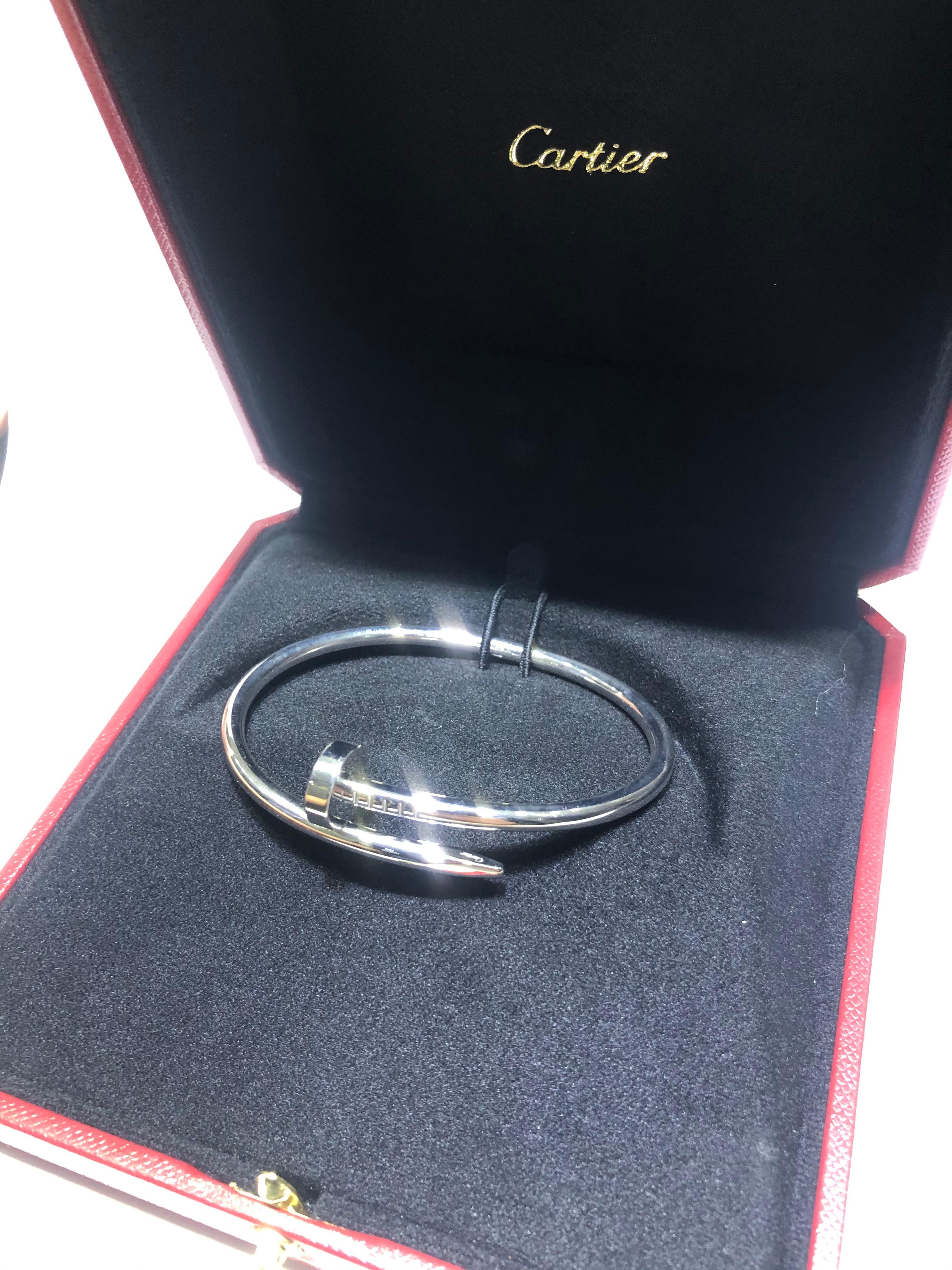 Cartier Juste Un Clou Bracelet clou en or blanc 18 carats Excellent état à MIAMI, FL
