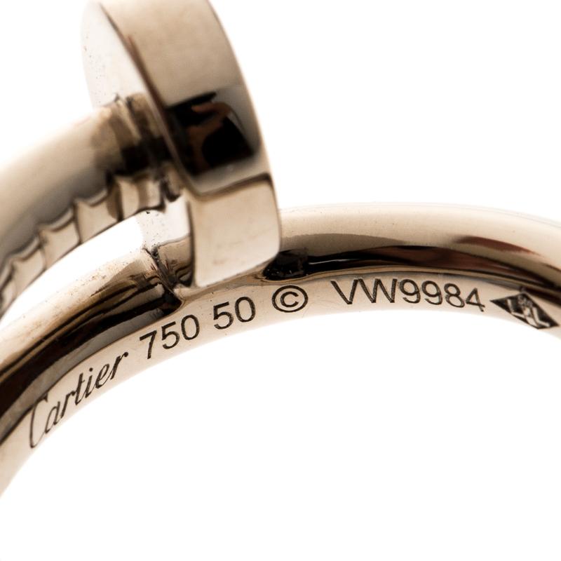 Cartier Juste Un Clou 18k White Gold Ring Size 50 1