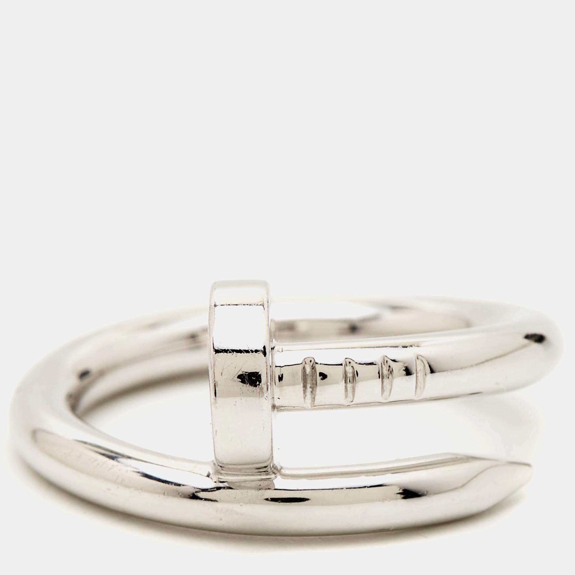 silver nail ring cartier