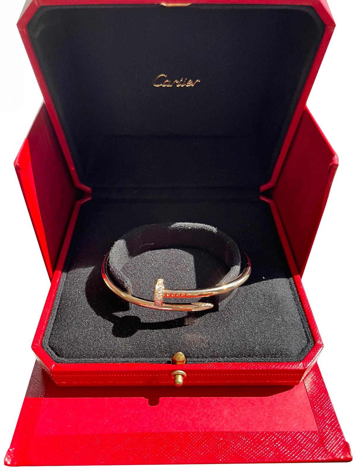 Cartier Juste Un Clou 18k Yellow Gold 0.58ct 32 Brilliant-Cut Diamonds Bracelet For Sale 1