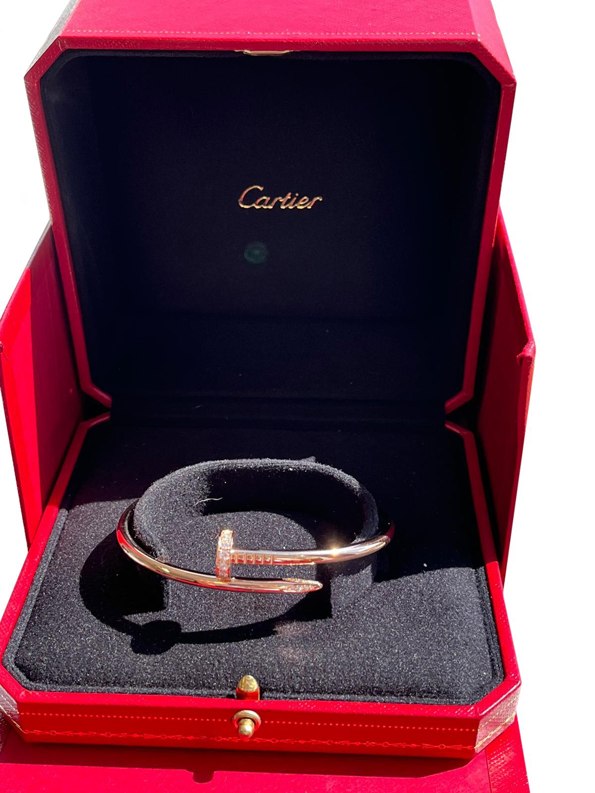 Cartier Juste Un Clou 18k Yellow Gold 0.58ct 32 Brilliant-Cut Diamonds Bracelet For Sale 2