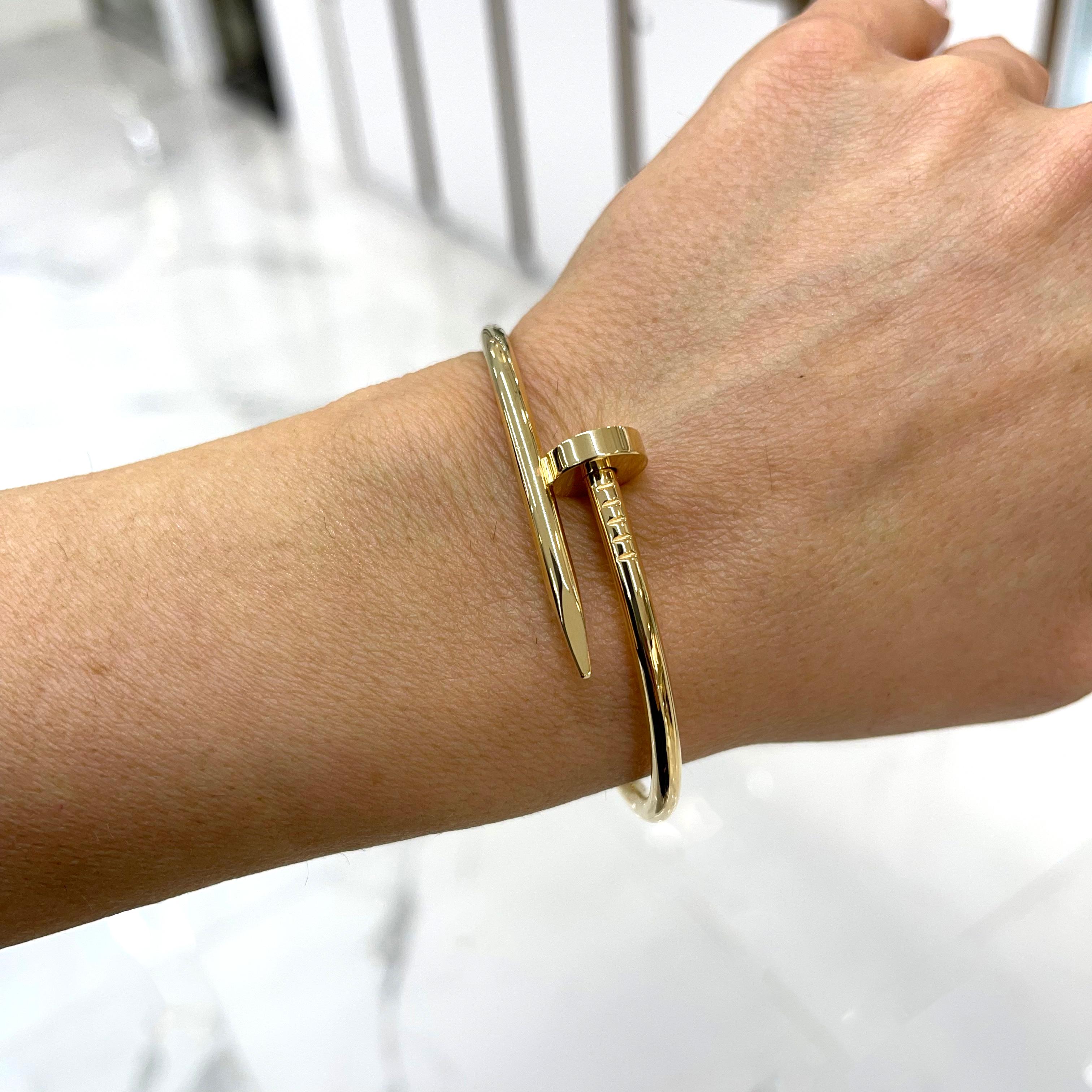 Women's Cartier Juste Un Clou 18K Yellow Gold Bangle Nail Bracelet