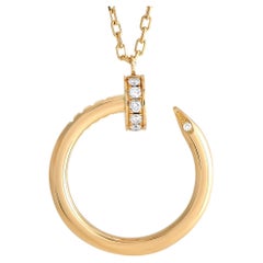 Cartier Juste un Clou 18K Yellow Gold Diamond Pendant Necklace