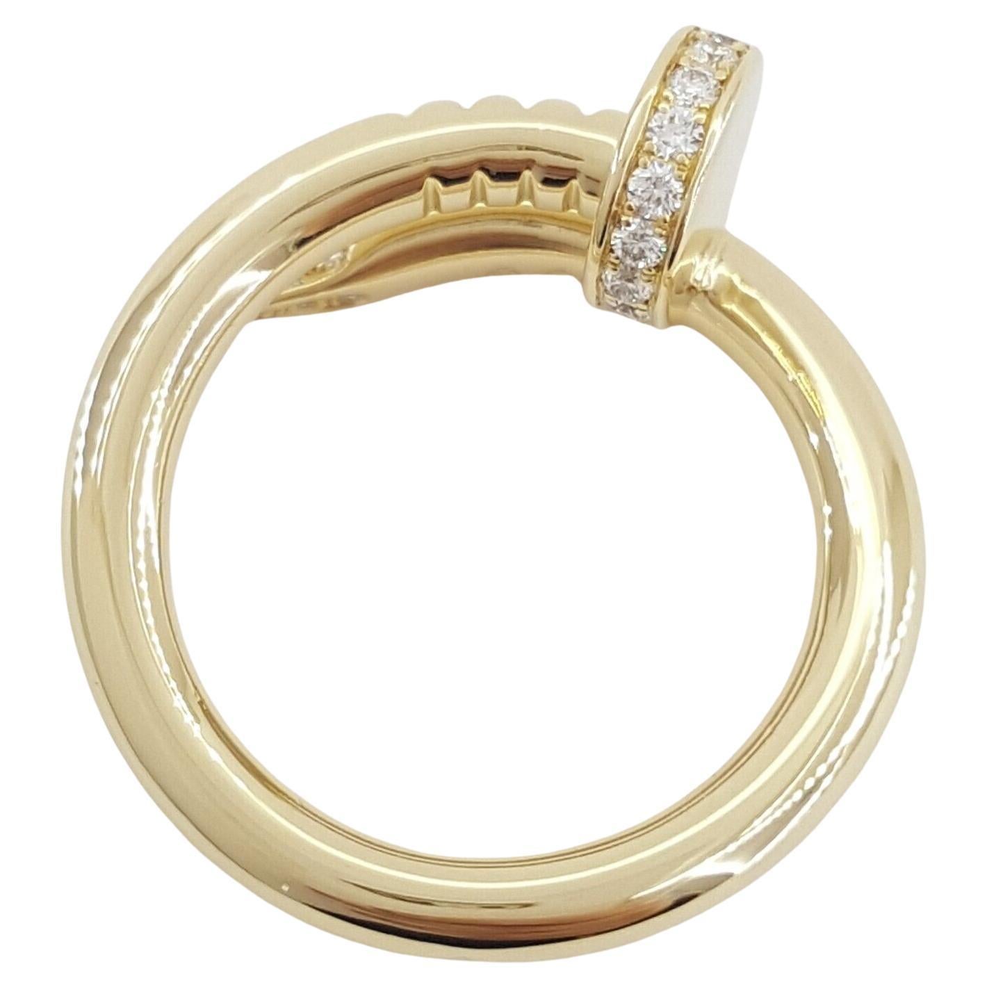 Modern Cartier Juste un Clou 18K Yellow Gold Diamond Ring