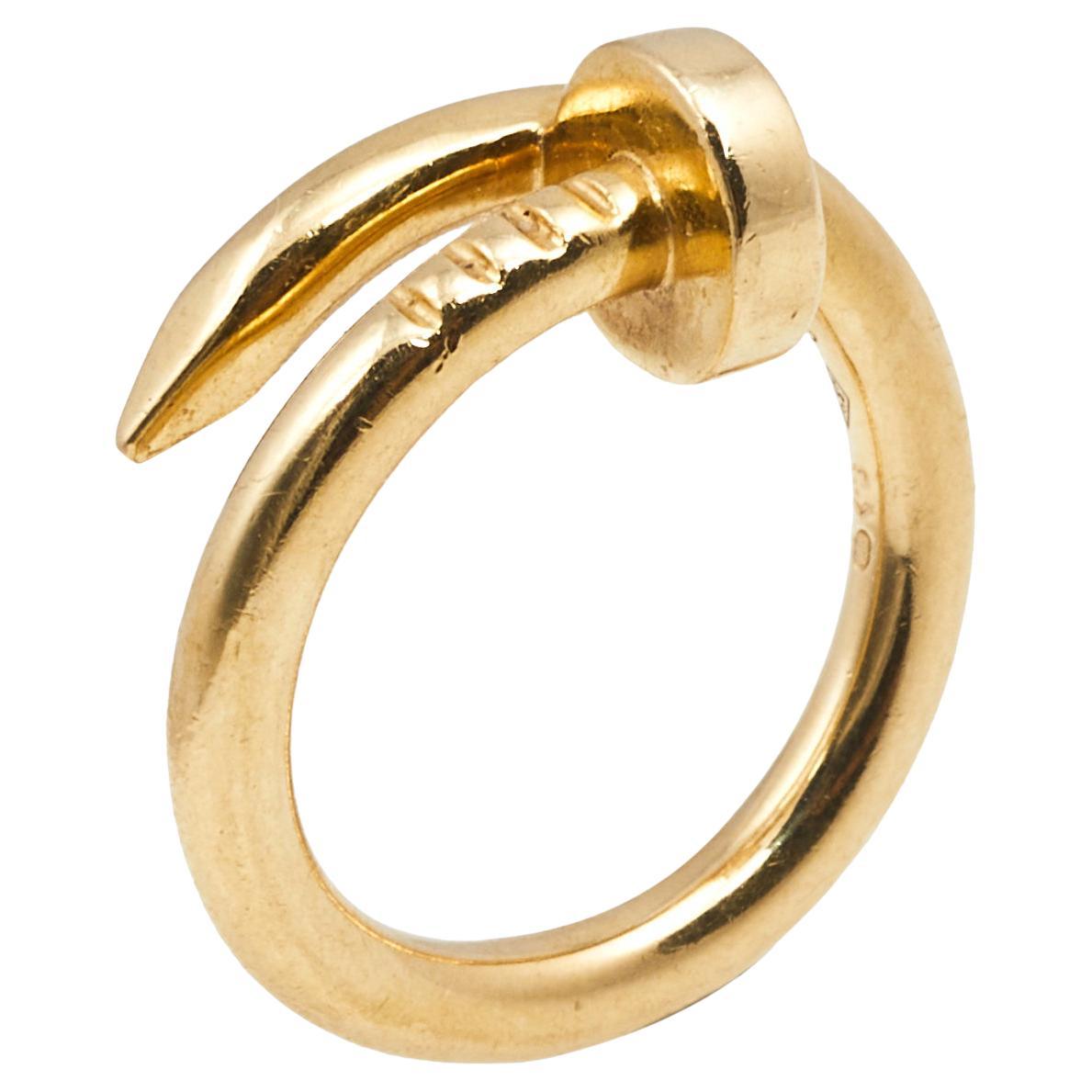 Cartier Juste un Clou 18K Yellow Gold Ring Size 50