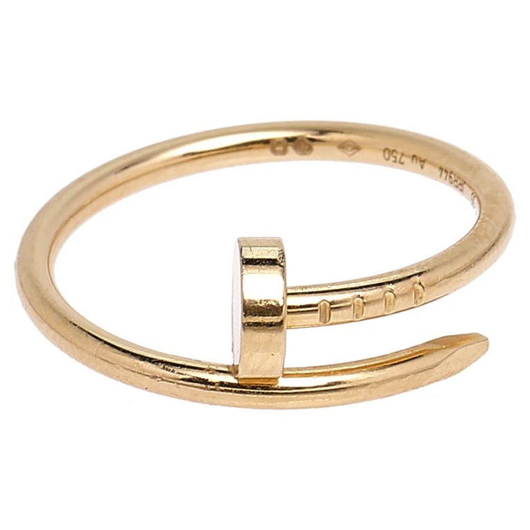 Cartier Juste Un Clou 18K Yellow Gold SM Ring Size 55 at 1stDibs