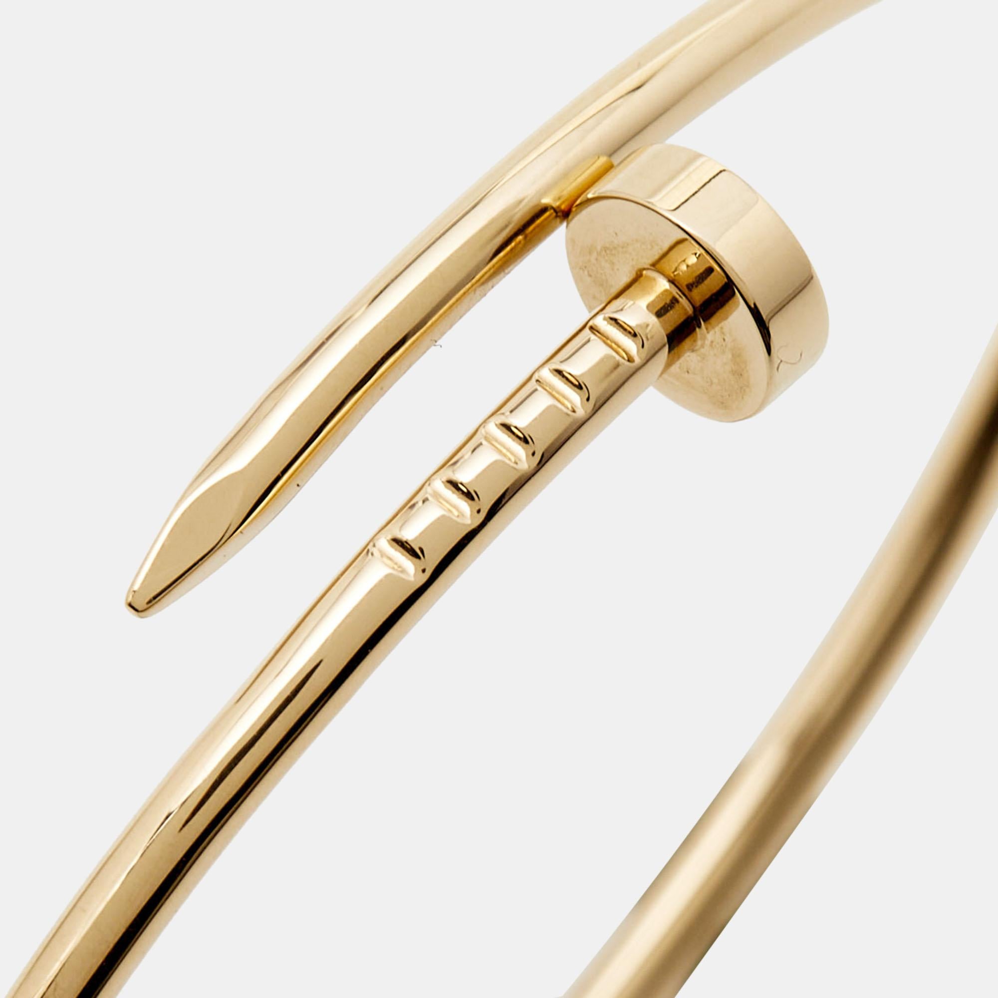 Contemporary Cartier Juste Un Clou 18k Yellow Gold Small Model Bracelet 16