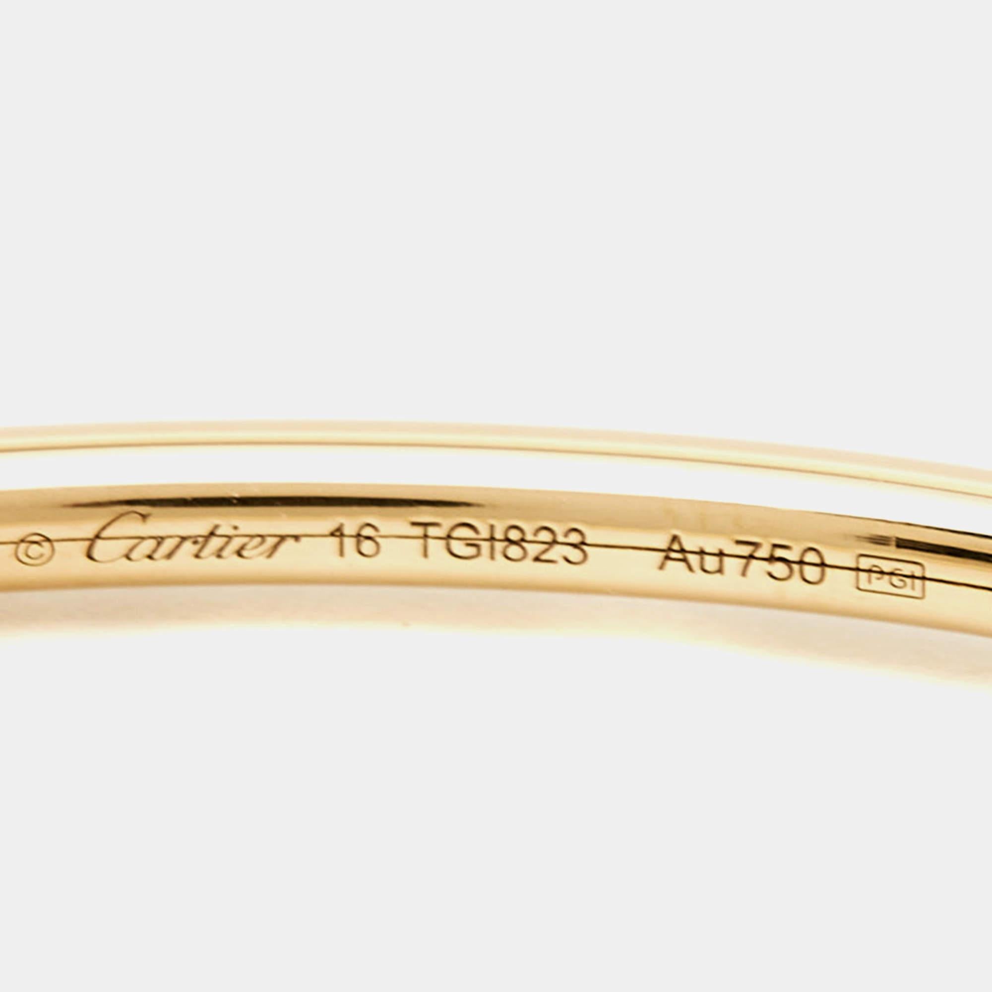 Cartier Juste Un Clou 18k Yellow Gold Small Model Bracelet 16 1