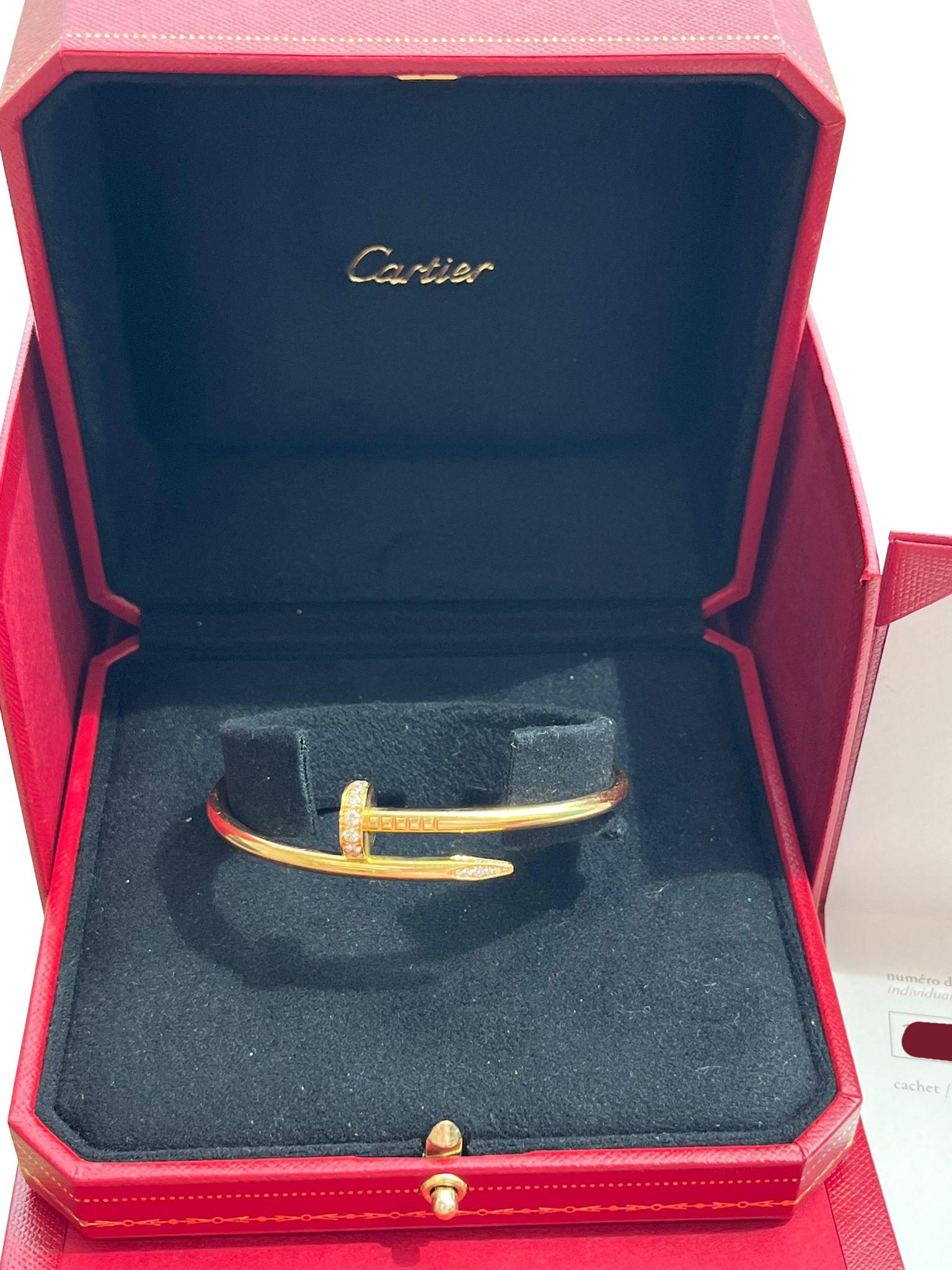 Cartier Juste Un Clou Bracelet 0.58ct Brilliant Cut Diamonds 18k Yellow Gold For Sale 5