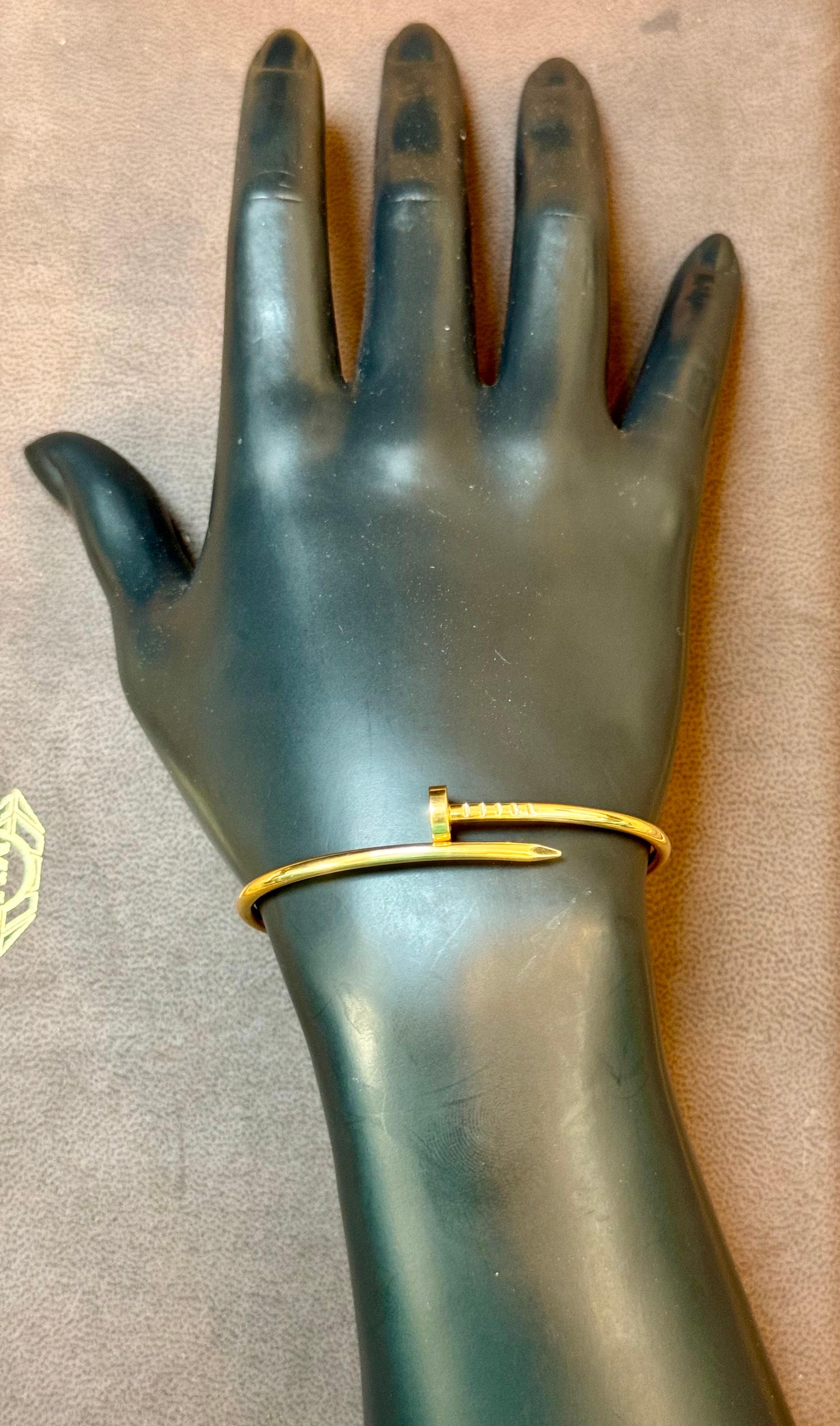 Cartier JUSTE UN CLOU BRACELET 16 clous GRL727 or jaune 18 carats AU750 authentique Excellent état à New York, NY
