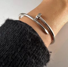 Cartier JUSTE UN CLOU BRACELET 17 Nail PRQ613 18kt White Gold AU750 AUTHENTIC